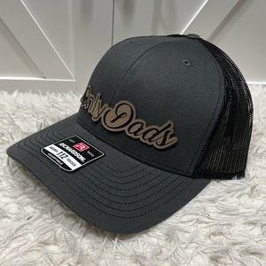 Only Dads. Laser engraved Richardson 112 trucker hat.